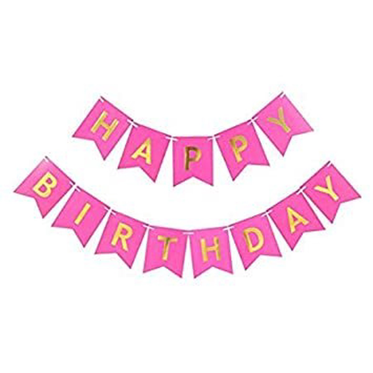Pink Happy Birthday Card Banner