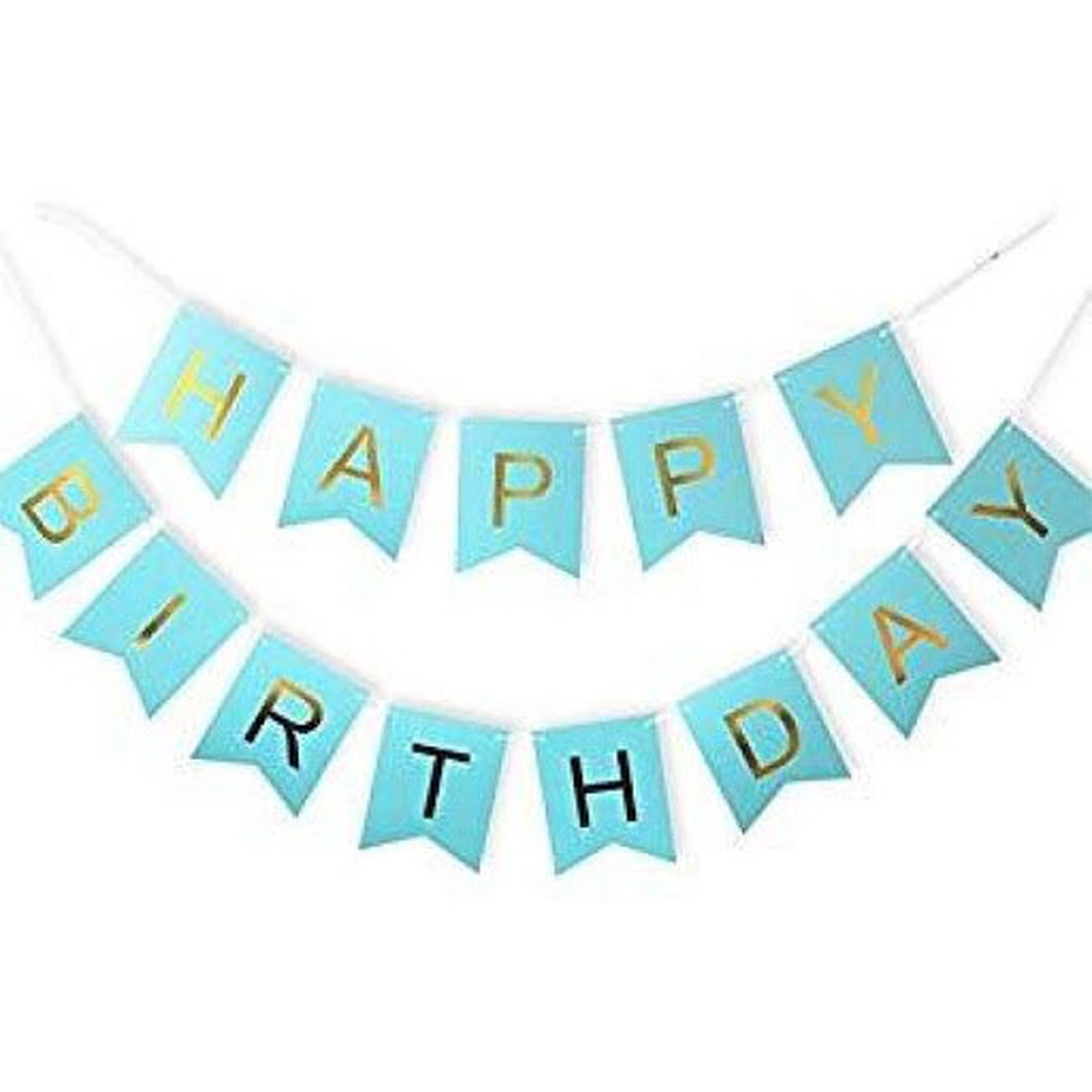 Blue Happy Birthday Card Banner