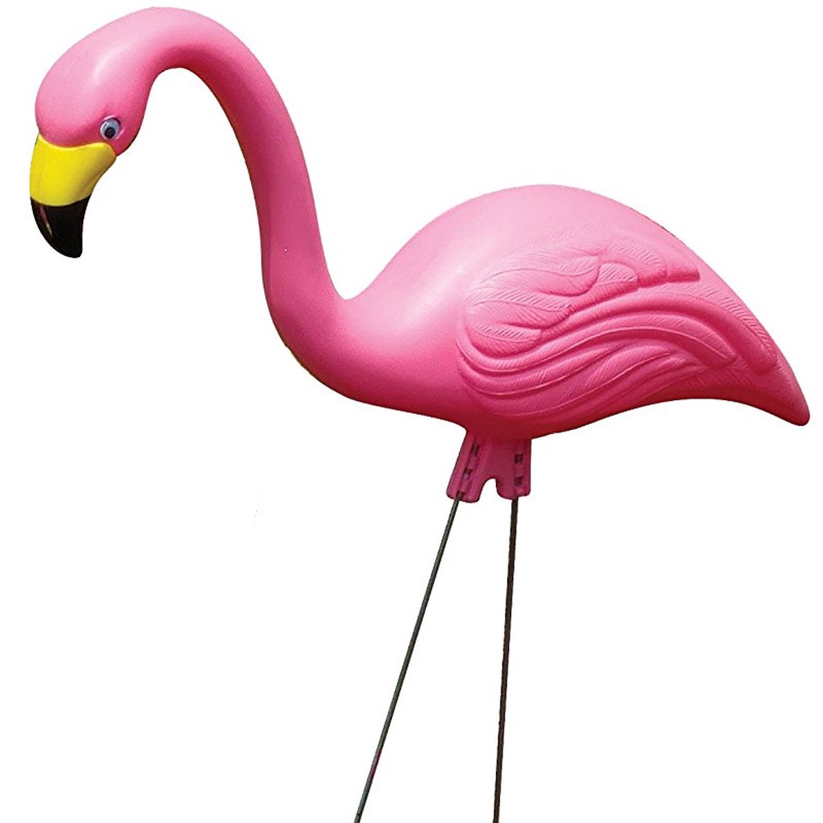 12-Inch Plastic Standing Flamingo Yard Decoration