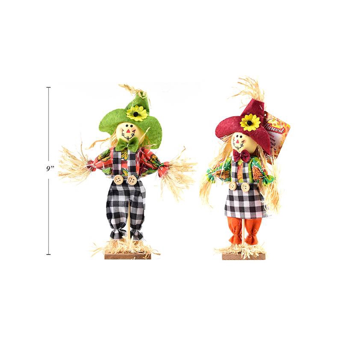 10 Straw Standing Scarecrow