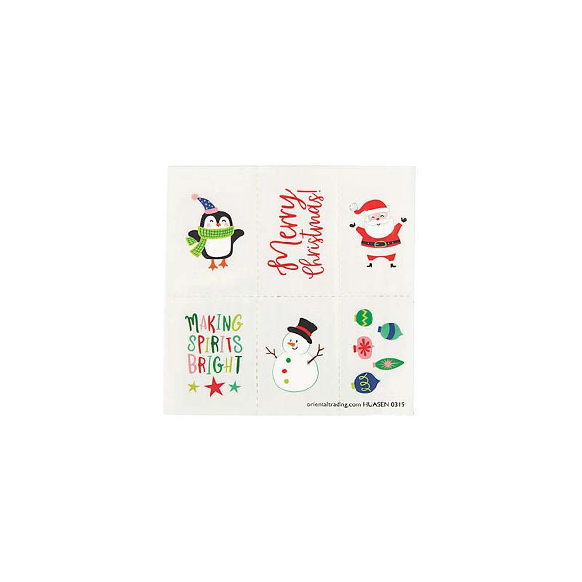 Christmas Icons Small Temporary Tattoos