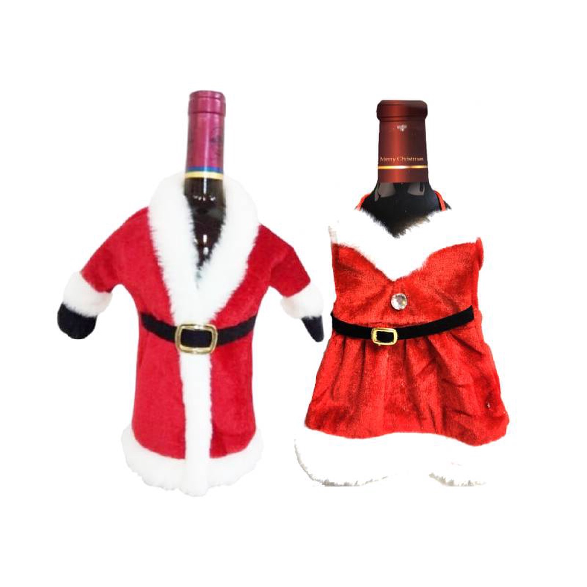Velvet Plush Holiday Bottle Cover