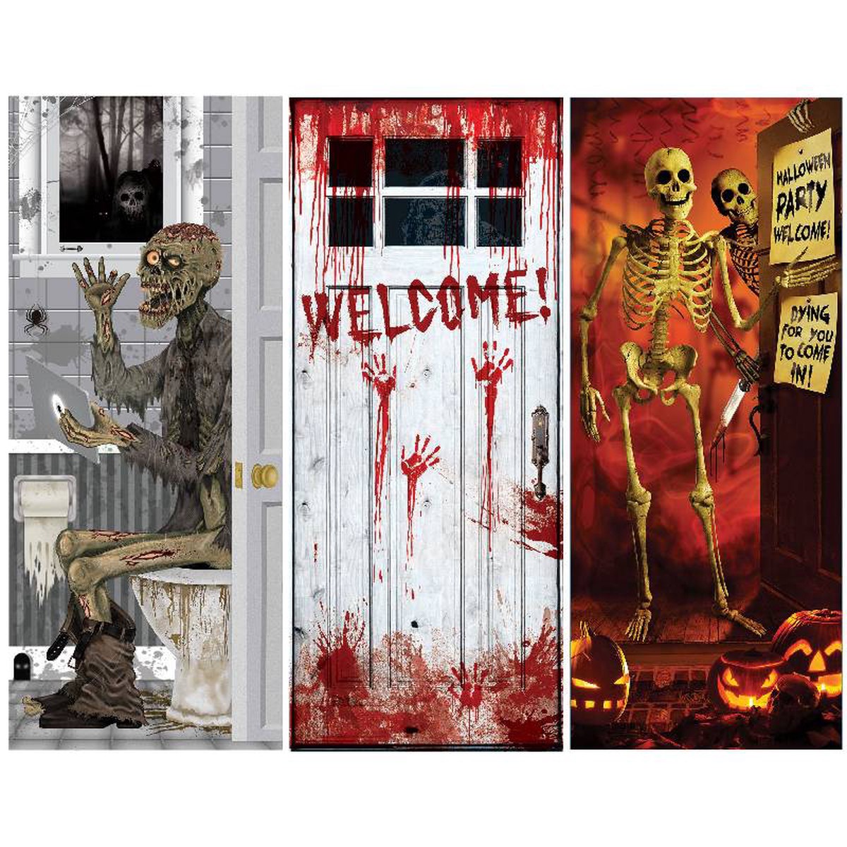 30 x 72 Plastic Halloween Door Cover Asst Styles