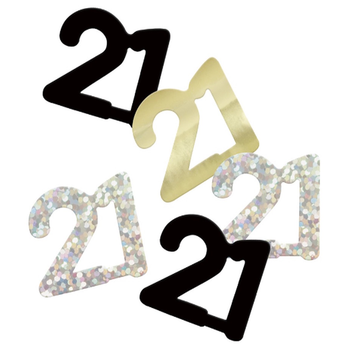 GLITZ 21 Black Foil Confetti - (14g) - Default Title