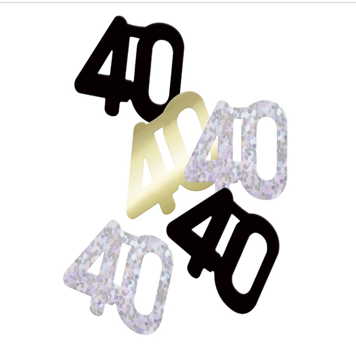 GLITZ 40 Black Foil Confetti - (14g) - Default Title