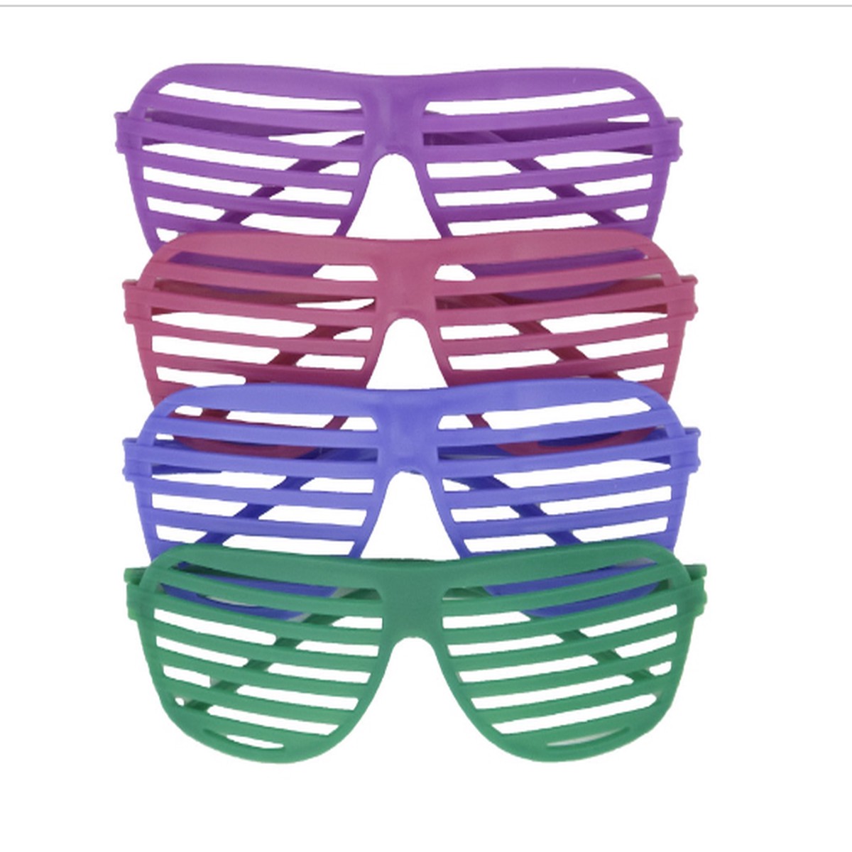 Neon Shutter Shade Novelty Glasses Favors - (4 Pack) - Default Title