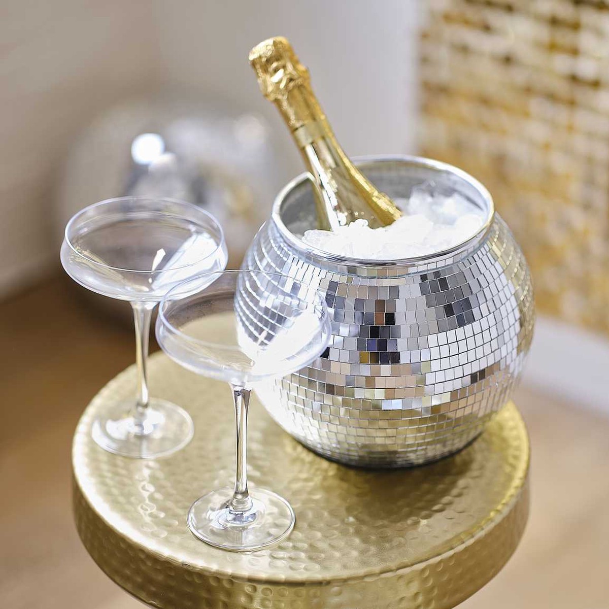 Silver Disco Ball Ice Bucket - Default Title