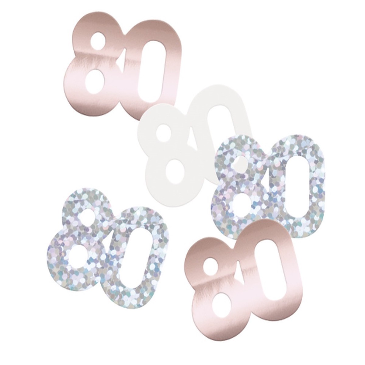 GLITZ 80 Rose Gold Foil Confetti - (14g) - Default Title