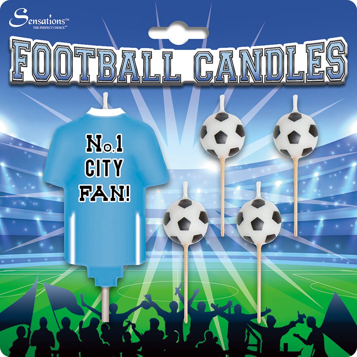 No.1 City Fan Football Candles - (5 Pack) - Default Title