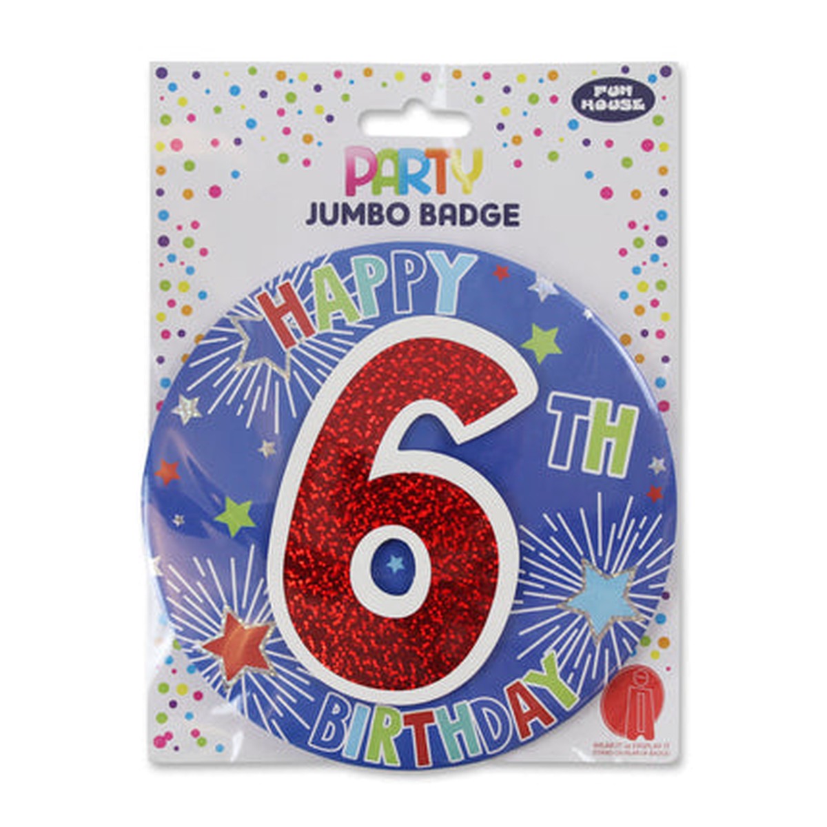 AGE 6 BOY BADGE WITH TIP ON - Default Title