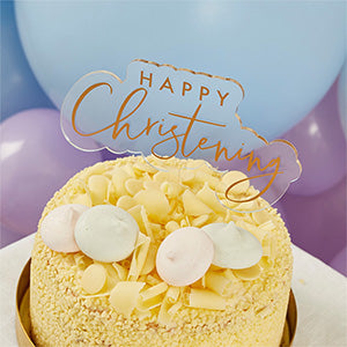 HAPPY CHRISTENING ACRYLIC CAKE TOPPER - Default Title