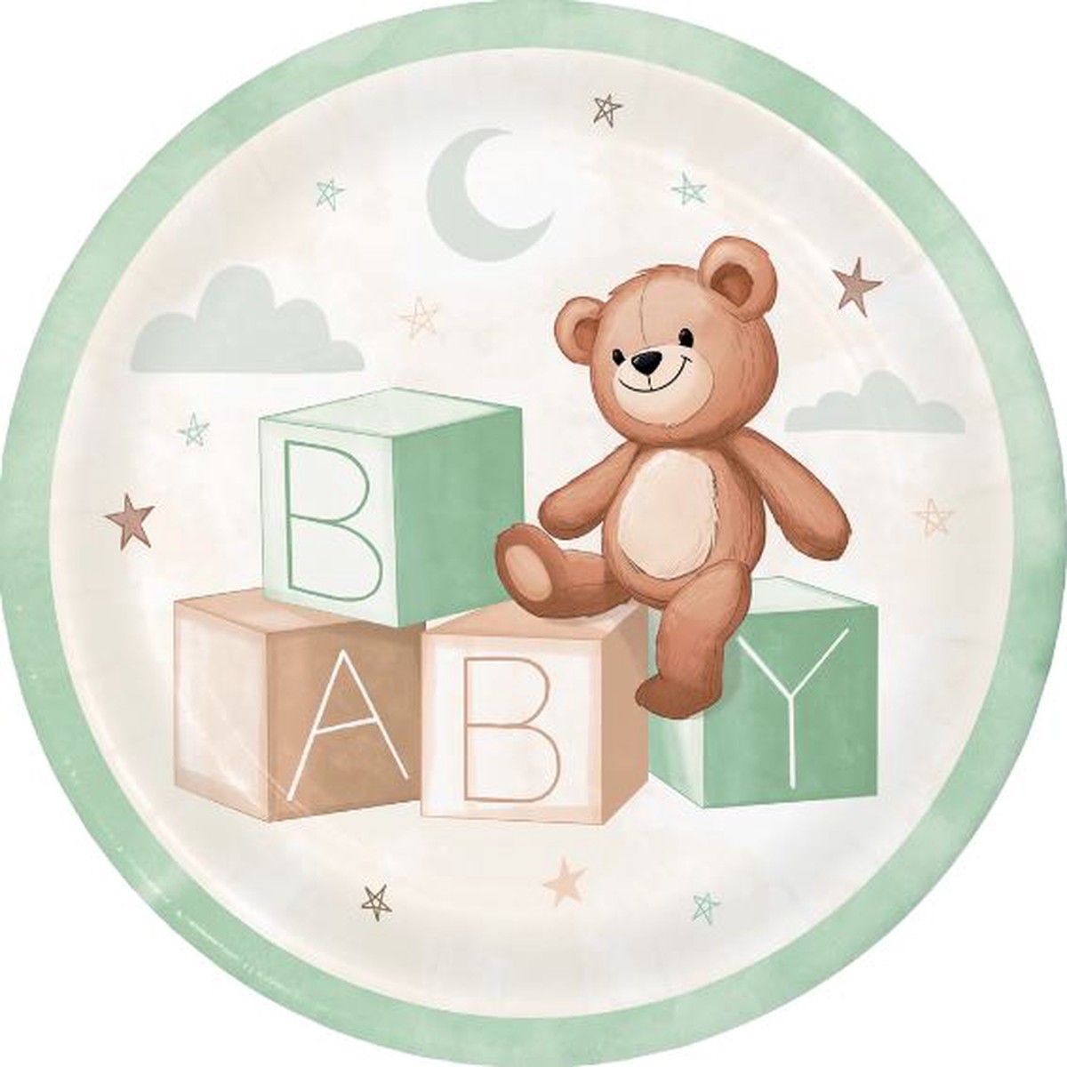 Teddy Bear Paper Dinner Plates Sturdy Style - (8 pack) - Default Title