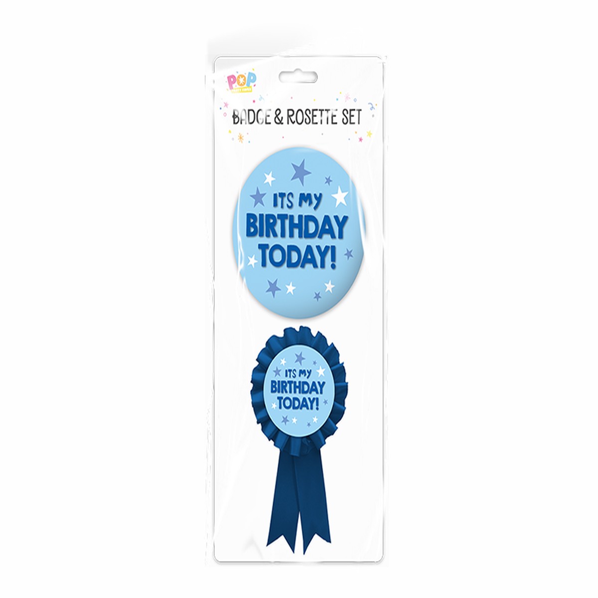 Birthday Party Badge Set - (2 Pack) - Birthday Party Badge Set Blue - (2 Pack)