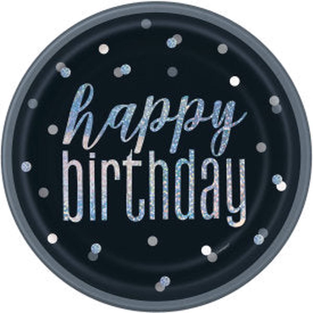 Birthday Black & Silver Glitz Round 9