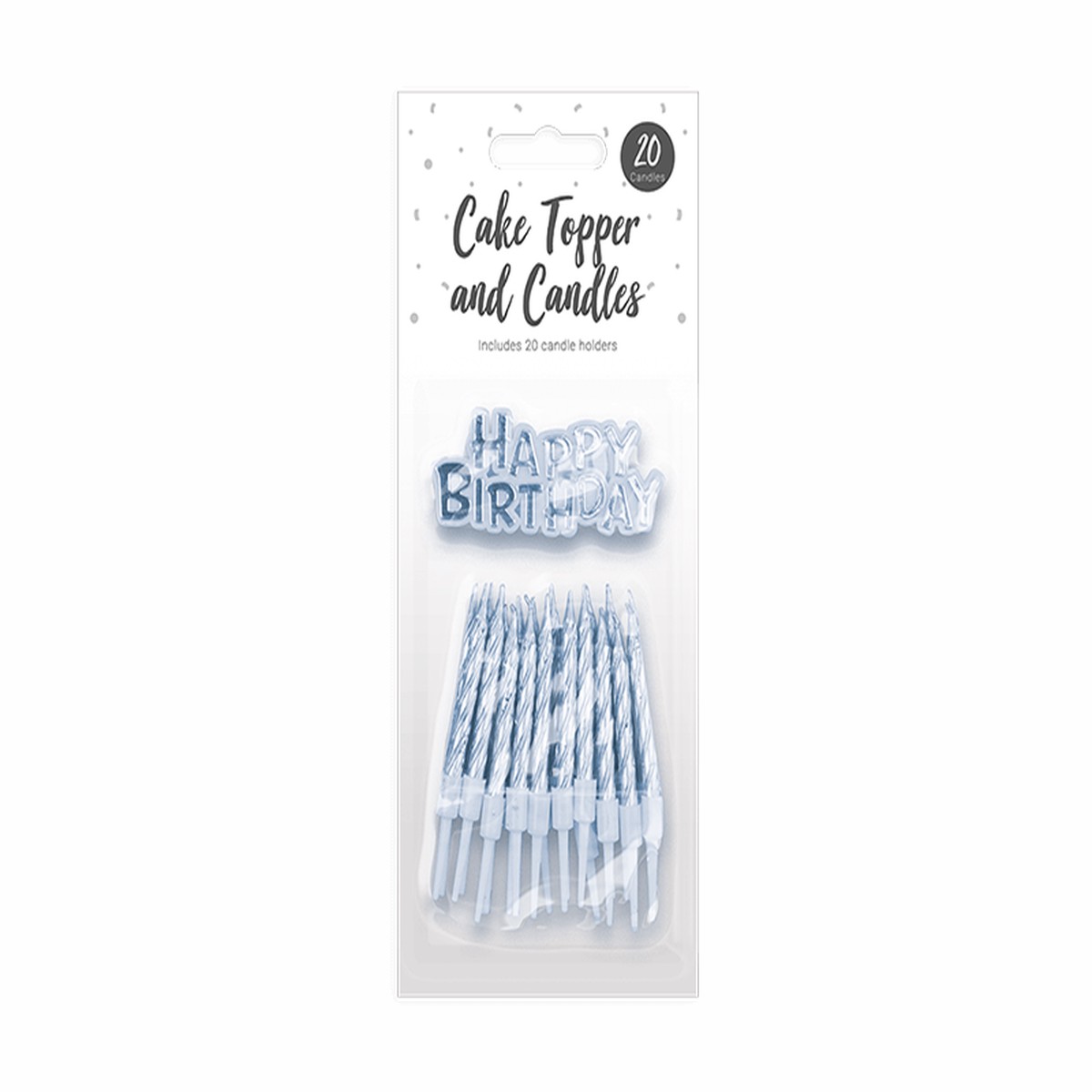 Bright Cake Topper & Candles - Bright Cake Topper & Candles - Navy