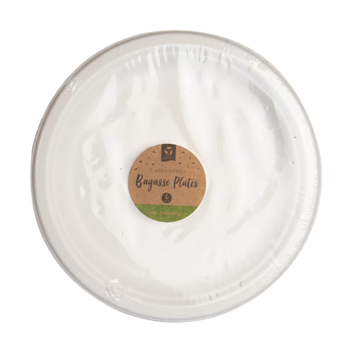 Biodegradable Bagasse Plates 22cm (6 Pack) - Default Title
