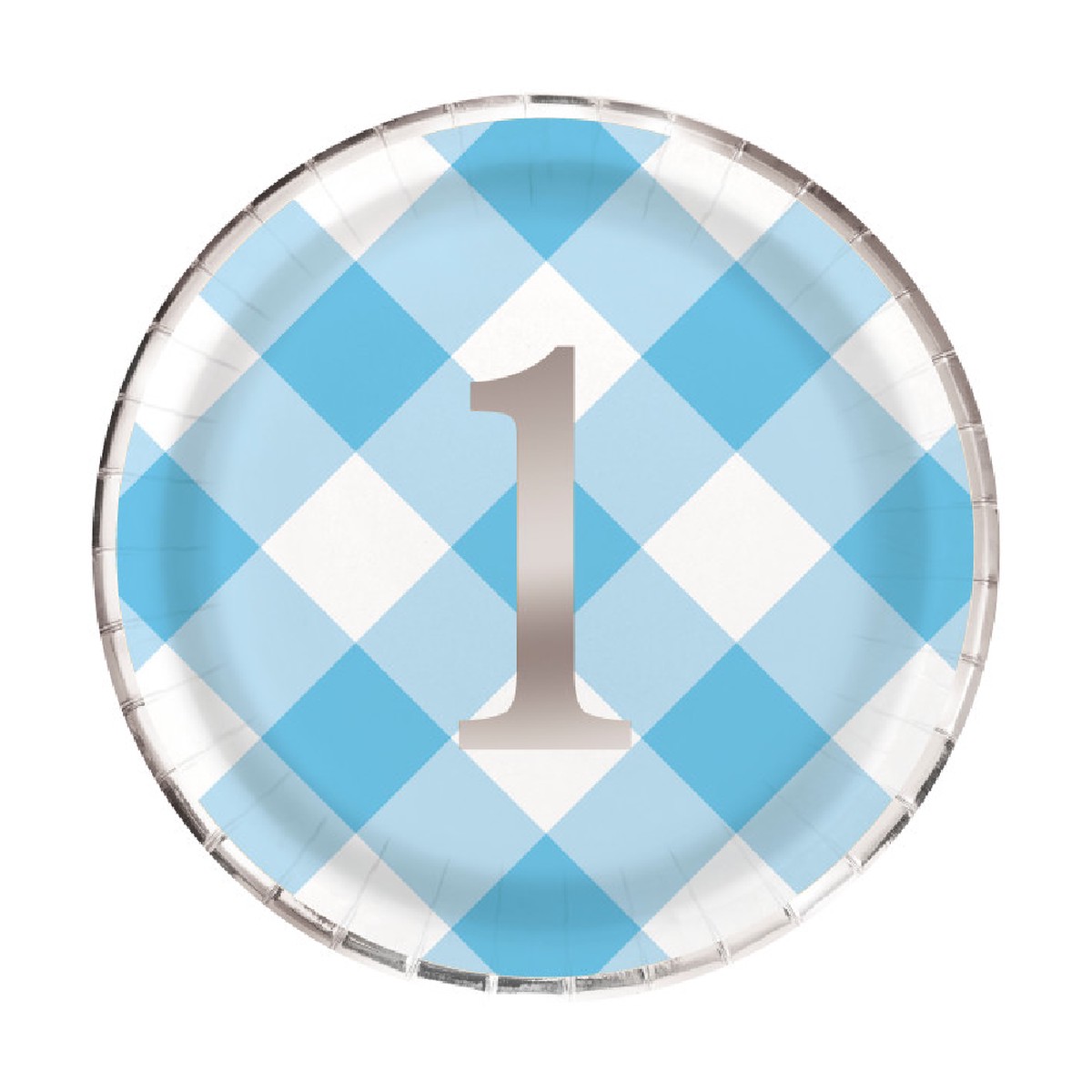 Blue Gingham 1st Birthday Round 9
