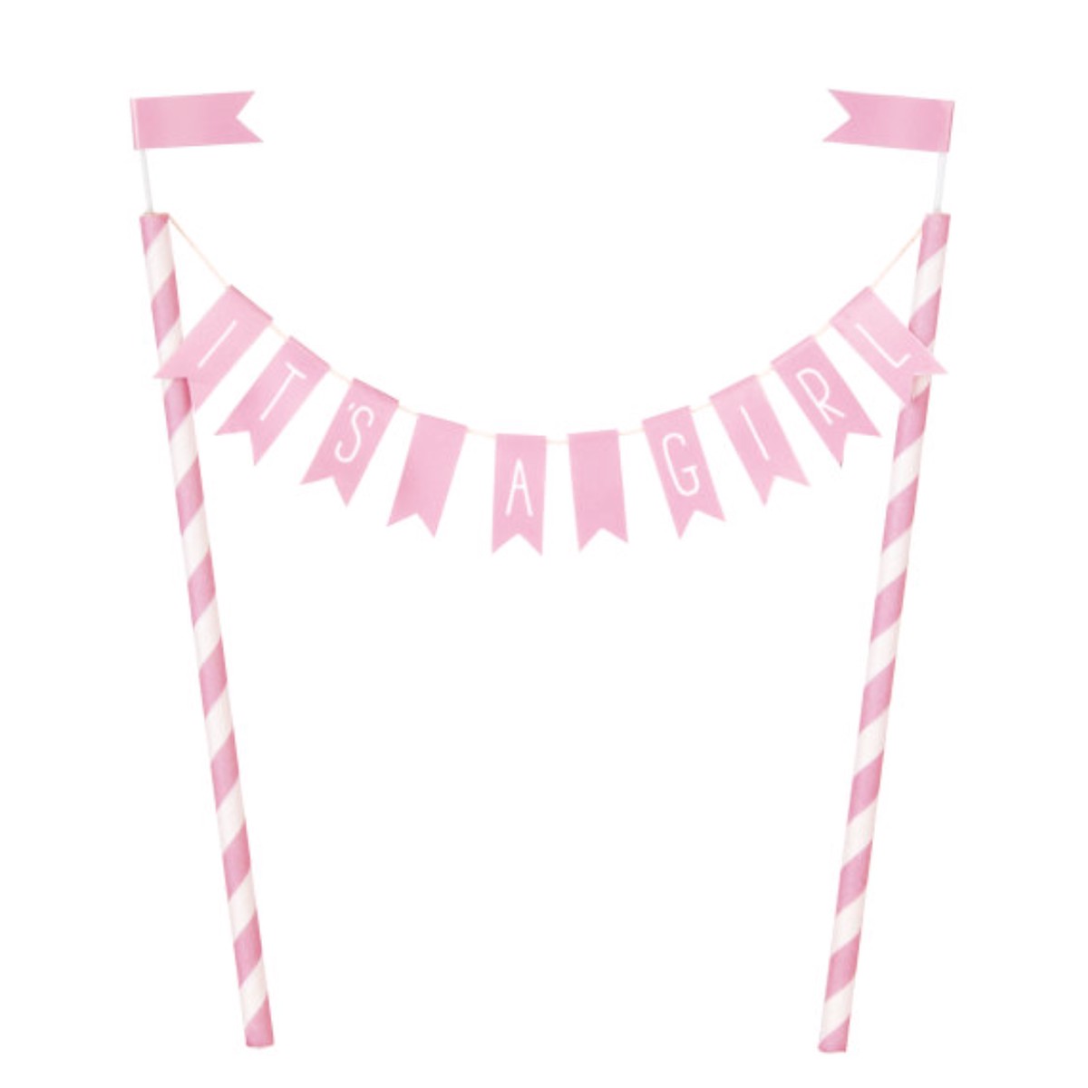 Baby Shower Bunting 'It's A Girl' Cake Topper - Default Title
