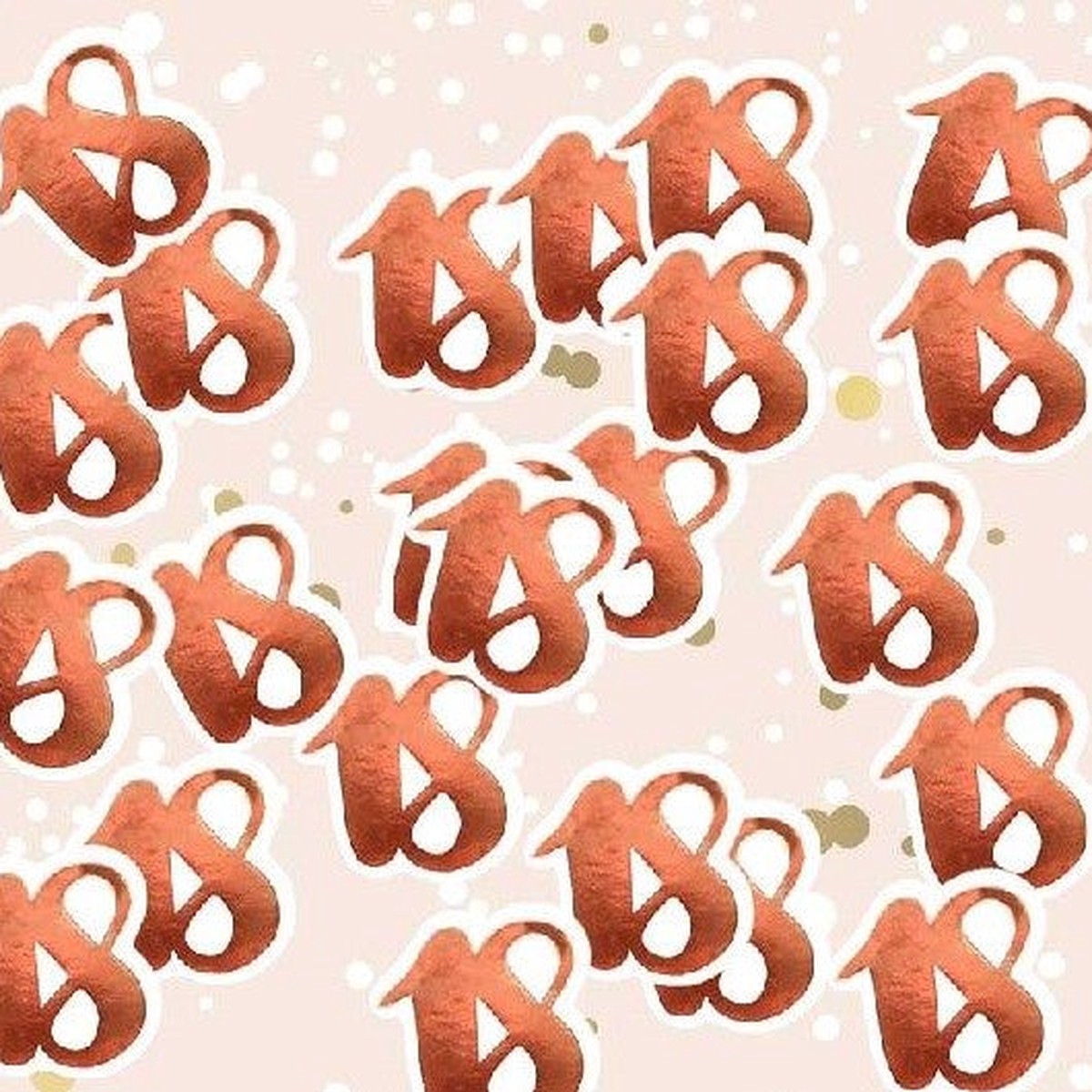 Big Size Rose Gold 18th Confetti - Default Title