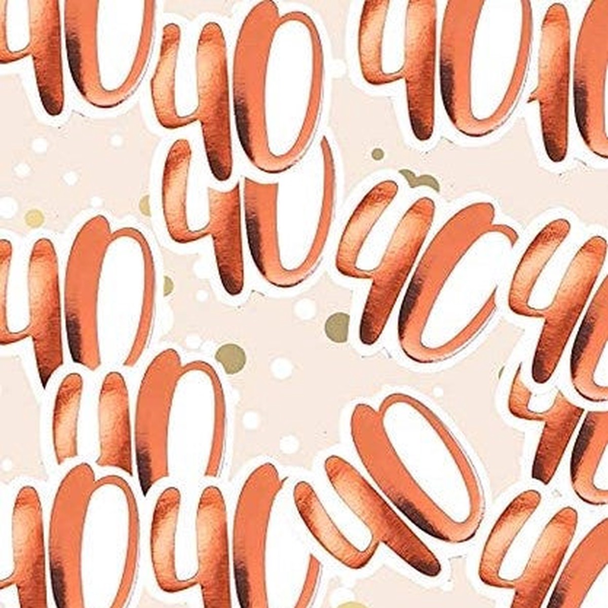 Big Size Rose Gold 40th Confetti - Default Title