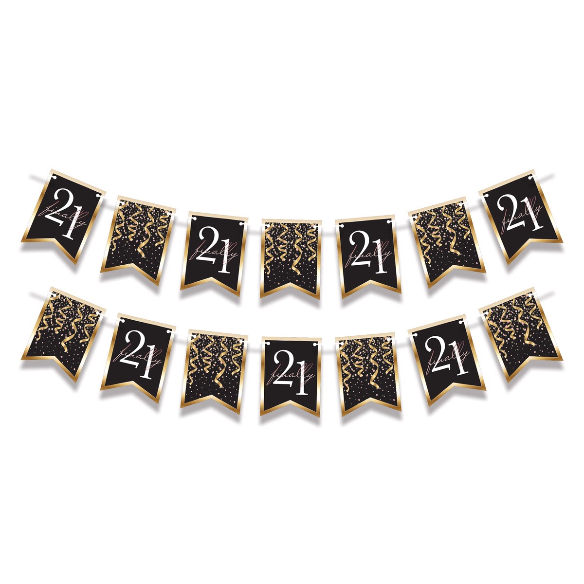 Finally 21 Jointed Streamer - 6 Inch x 8 Ft Party Decoration - Case (12 Streamers)