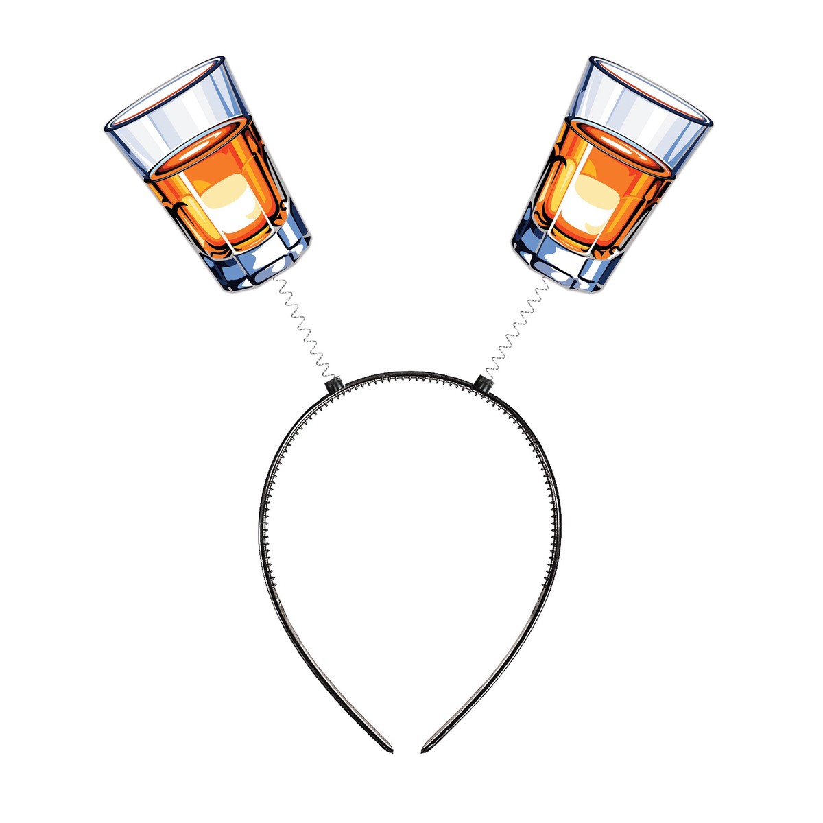 Shot Glass Boppers - Snap-On Headband Party Accessory - Case (12 Boppers)