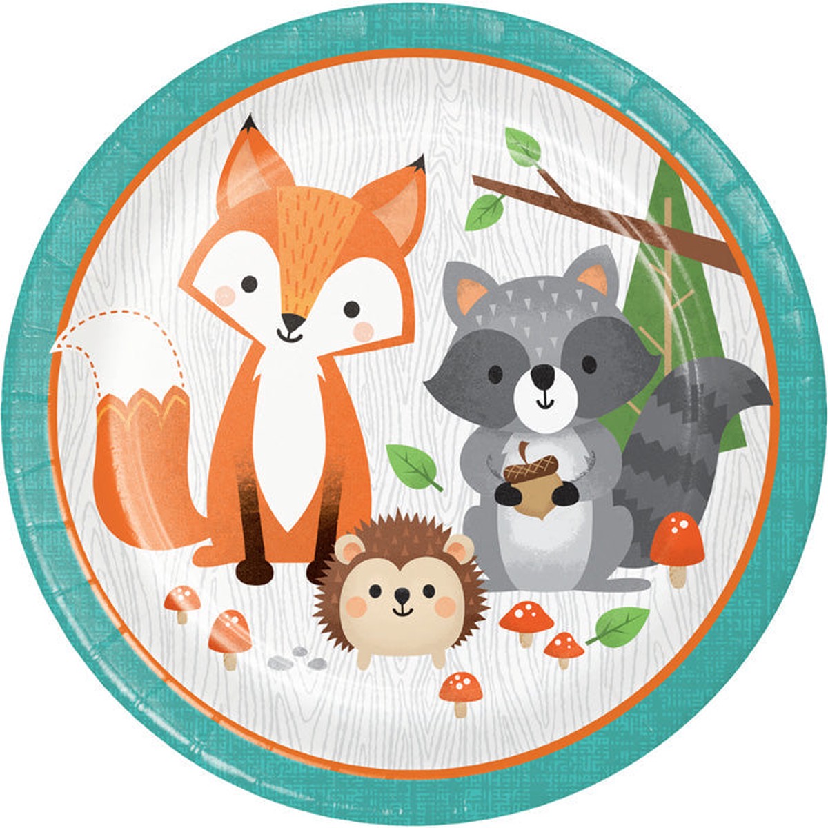 Wild One Woodland Paper Dinner Plates (96 per Case) - Default Title