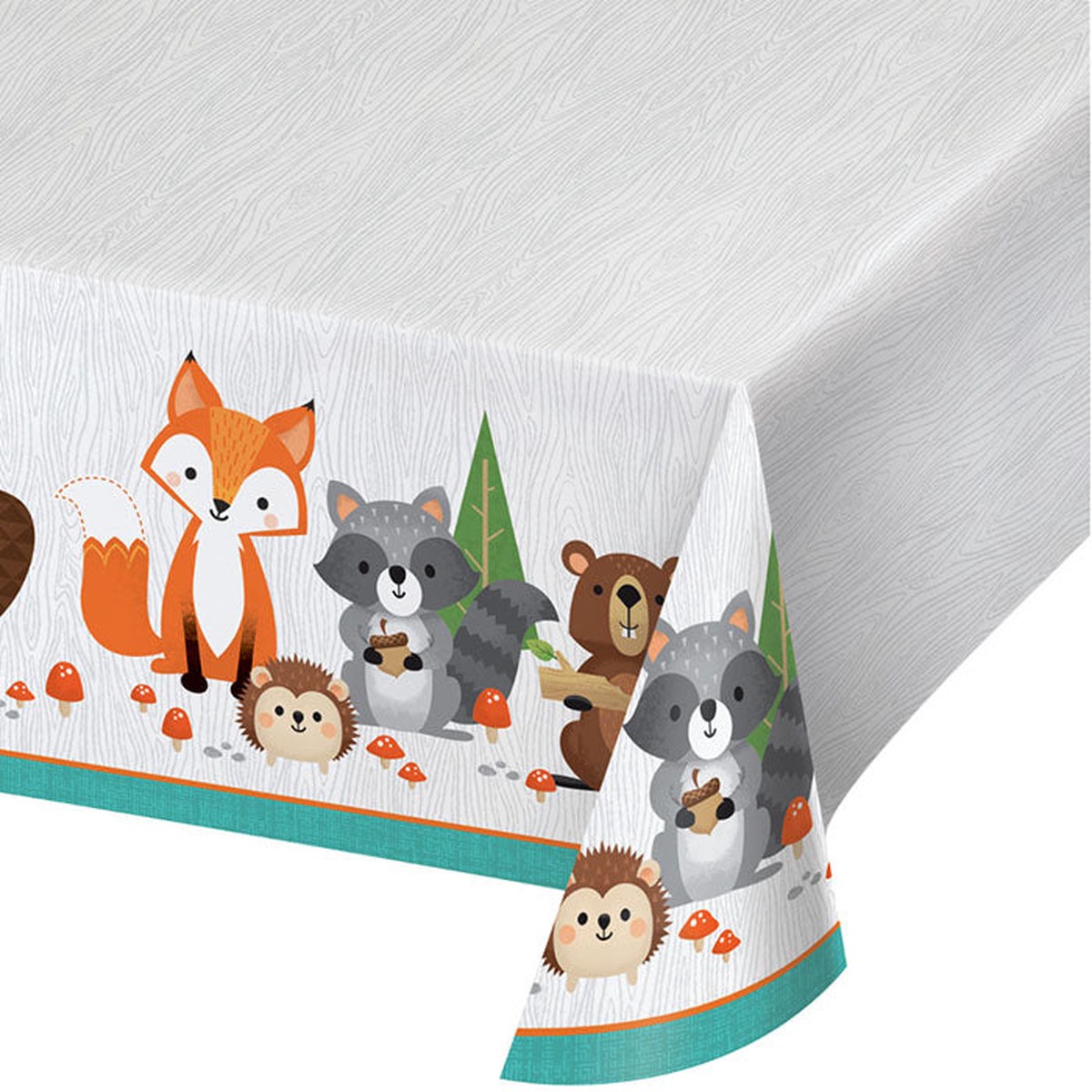 Wild One Woodland Plastic Table Covers (6 per Case) - Default Title