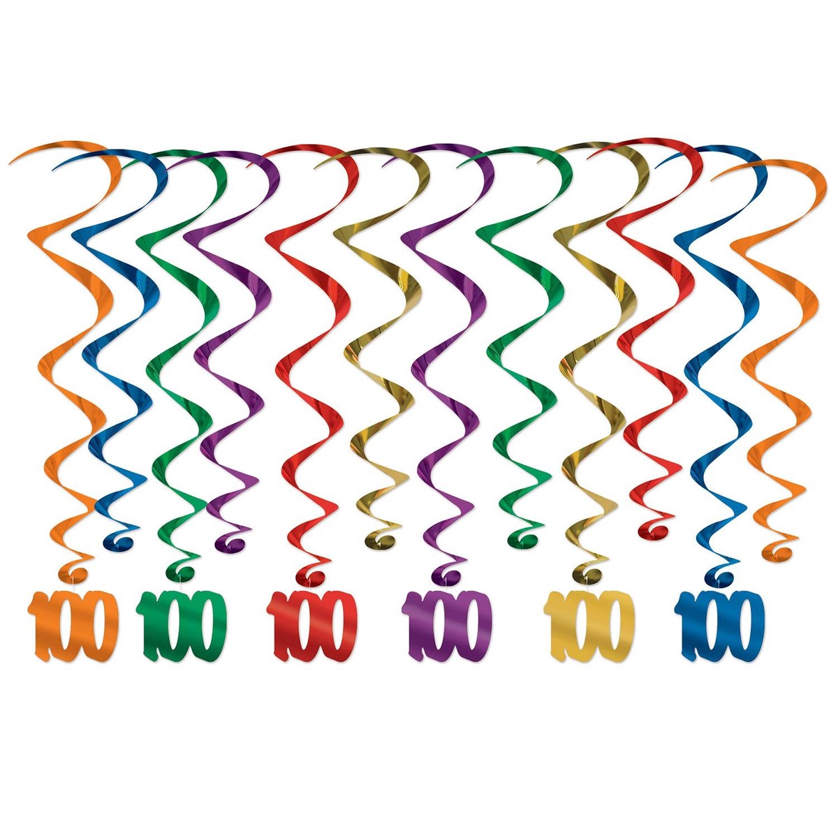 100th Birthday Party Whirls - Case (72 Whirls)