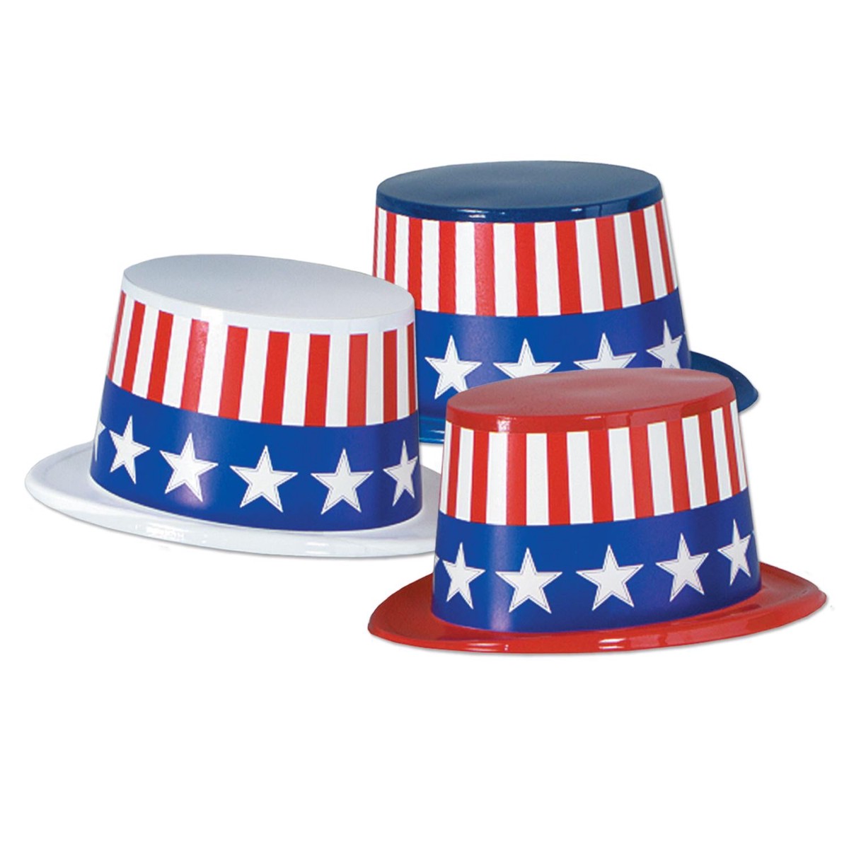 25 Pack Patriotic Toppers assorted red, white, blue - Case (25 Toppers)