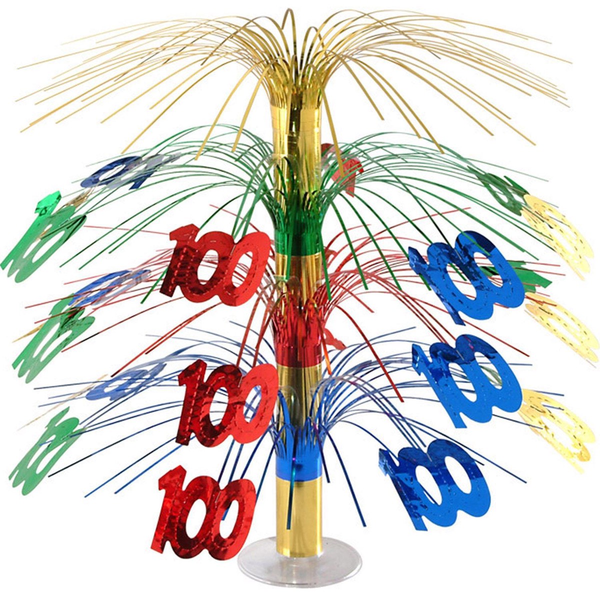 100th Birthday Party Cascade Centerpiece - Case (6 Centerpieces)