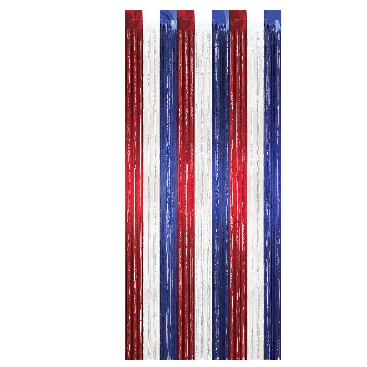 1-Ply Gleam 'N Party Curtain - red - white - blue - Case (6 Curtains)