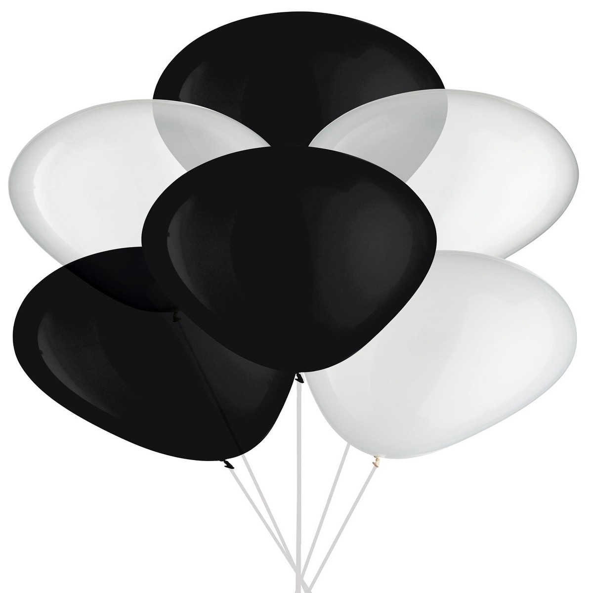 Black & White Latex Balloons, 11in, 15ct - Default Title