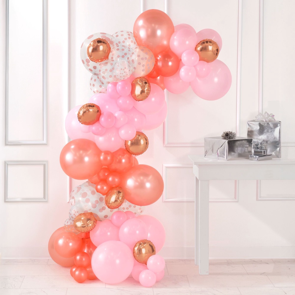 Air-Filled Latex Balloons Garland Rose Gold, 90pc - Default Title