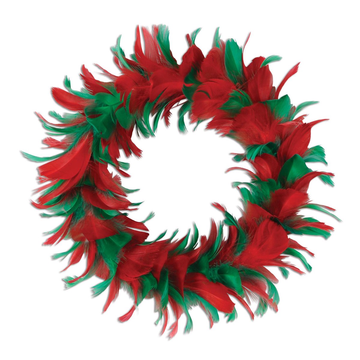 12 inch Christmas Fancy Wreath - red & green - Case (6 Wreaths)