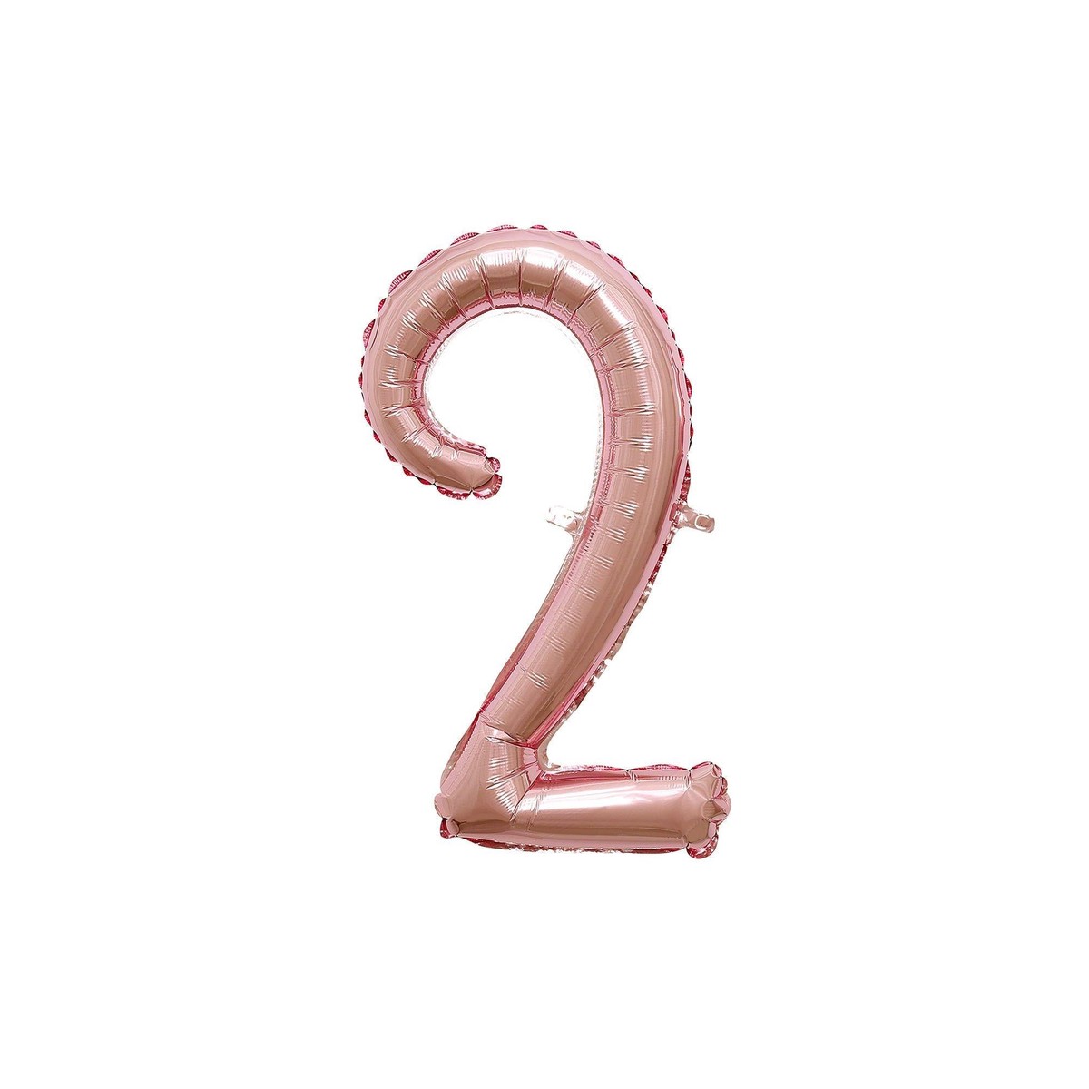 Air-Filled Rose Gold Cursive Number (0-9) Foil Balloon, 10in x 18in - 2