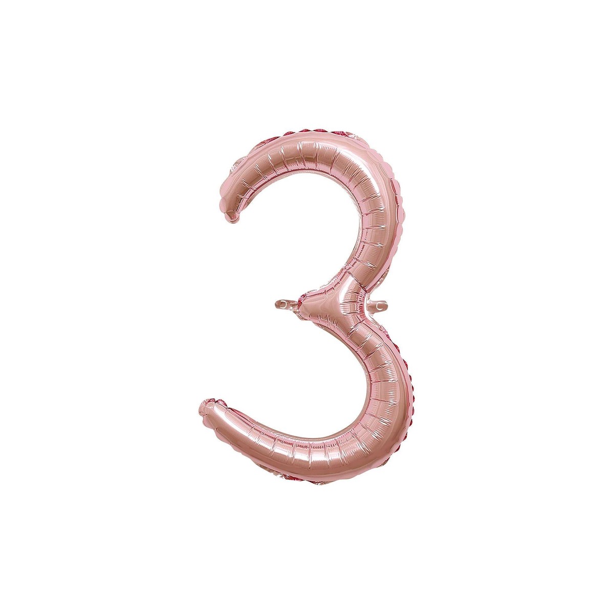 Air-Filled Rose Gold Cursive Number (0-9) Foil Balloon, 10in x 18in - 3