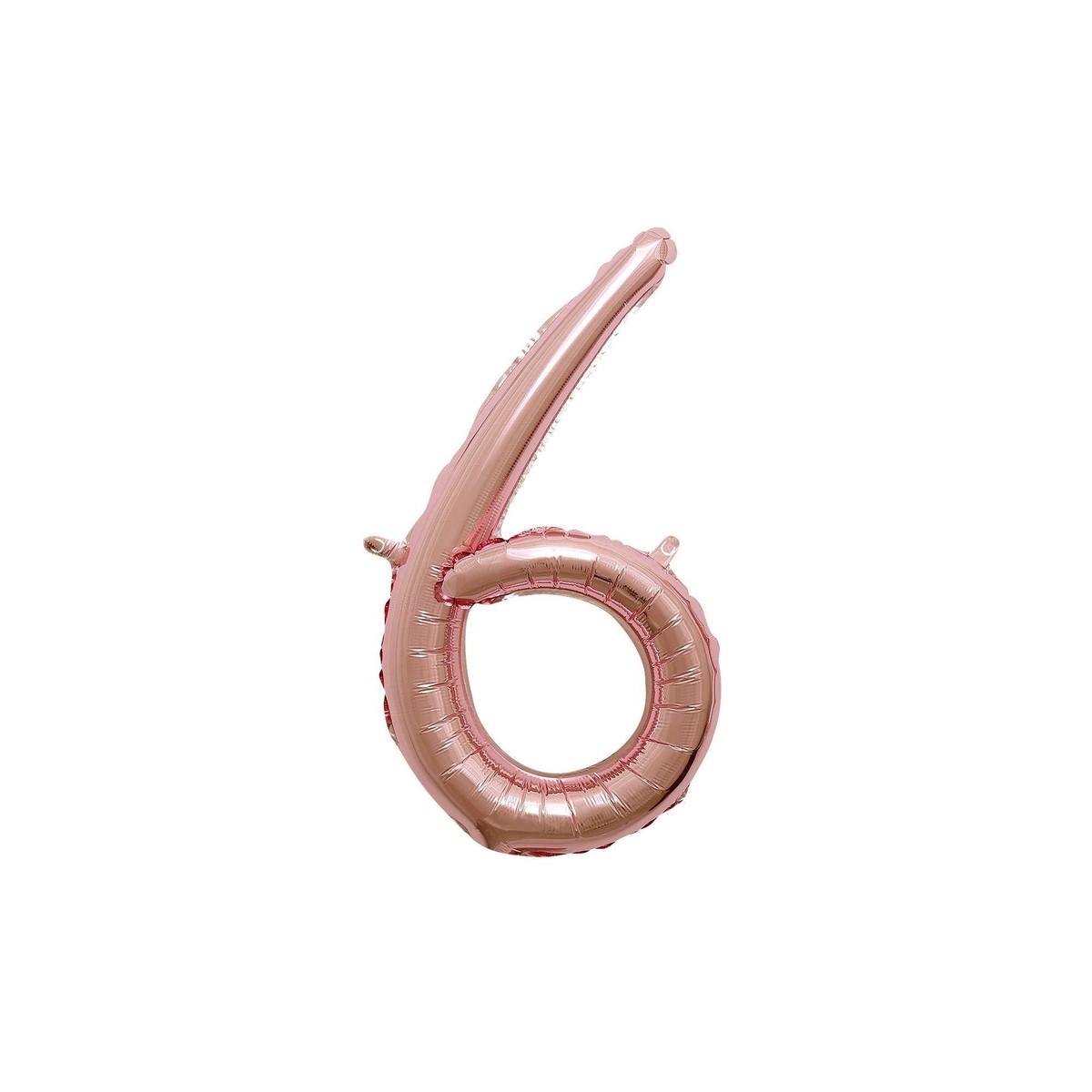 Air-Filled Rose Gold Cursive Number (0-9) Foil Balloon, 10in x 18in - 6