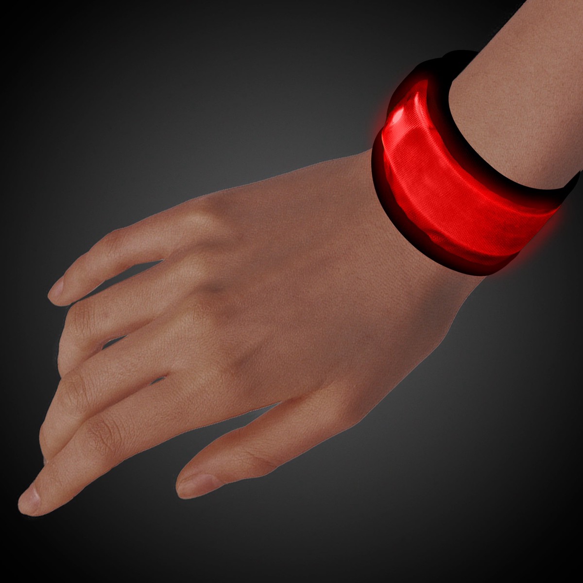 LED Red Slap Bracelet - Red