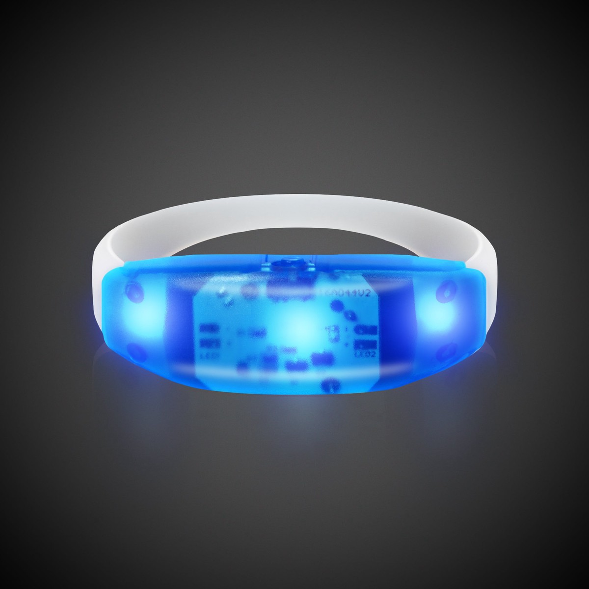 LED Sound-Activated Blue Stretchy Bracelet - Blue