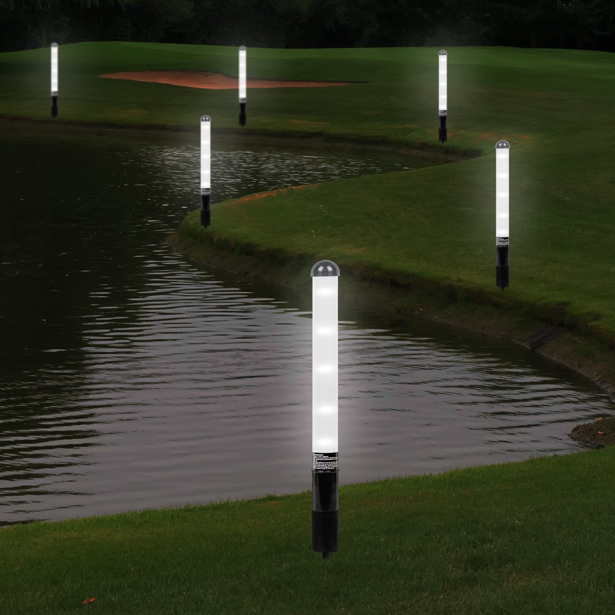 White LED Yardage Markers - White
