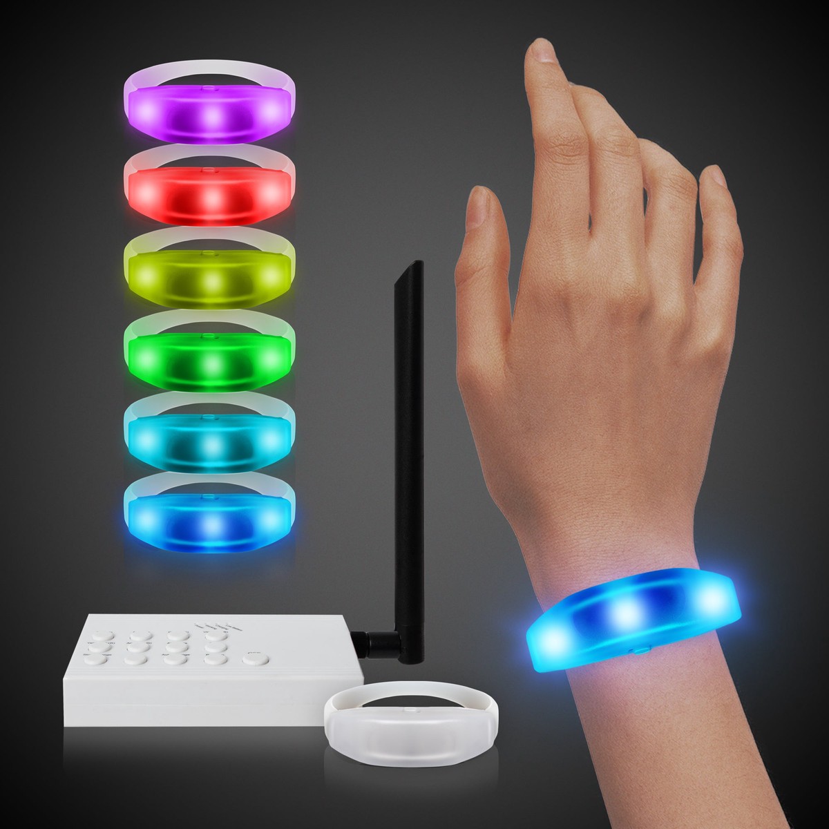 RF LED Concert Bracelets Kit for 20 - Default Title