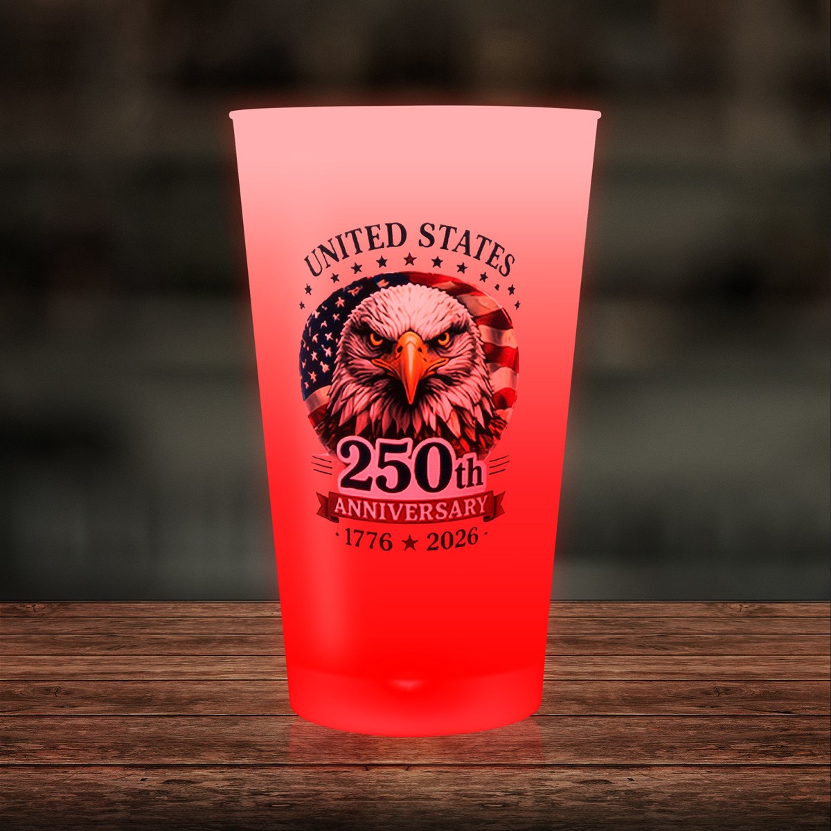 250th Anniversary Red LED 16 oz. Cup - Default Title